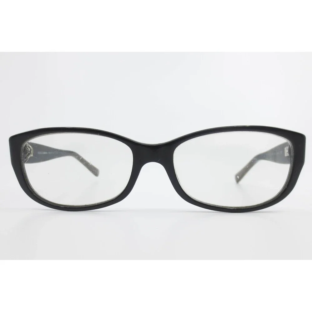 Dolce & Gabbana DG3125 501 Black Oval Eyeglass Frames Womens Italy 50-16-135